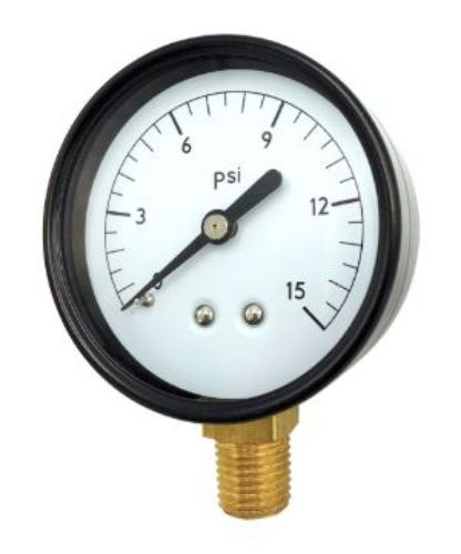 Picture of GAUGE 2.5 0-15PSI 1/4BM